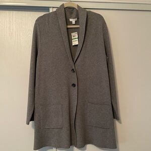 Charter Club Gray Women's Collared Sweater Size large